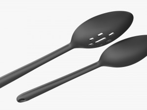 Cooking Spoon 2-Piece Set 3D Model