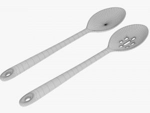 Cooking Spoon 2-Piece Set 3D Model
