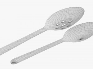 Cooking Spoon 2-Piece Set 3D Model