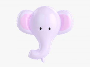 Dekoracja Balon Foliowy 10 Słoń Model 3D