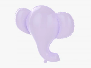 Decoration Foil Balloon 10 Elephant 3D Model