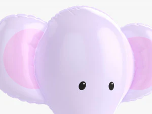 Decoration Foil Balloon 10 Elephant 3D Model