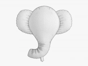 Decoration Foil Balloon 10 Elephant 3D Model