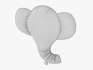 Decoration Foil Balloon 10 Elephant 3D Model
