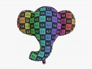 Decoration Foil Balloon 10 Elephant Model 3D