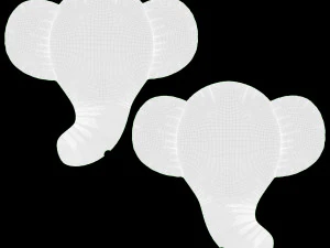 Decoration Foil Balloon 10 Elephant 3D Model