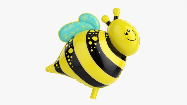 Decoration Foil Balloon 11 Bee Modèle 3D .c4d .max .obj .3ds .fbx .stl .blend 