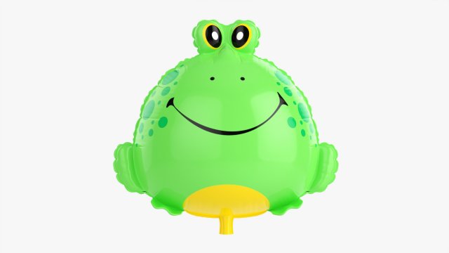 Decoration Foil Balloon 12 Frog 3D 모델 .c4d .max .obj .3ds .fbx .stl .blend 