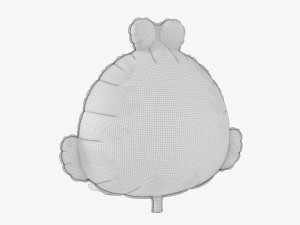 Decoration Foil Balloon 12 Frog 3D 모델