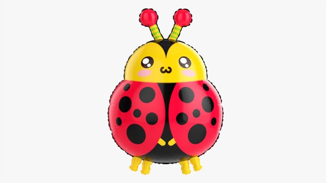 Decoration Foil Balloon 13 Ladybird Modèle 3D .c4d .max .obj .3ds .fbx .stl .blend 