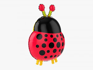 Decoration Foil Balloon 13 Ladybird 3D Model