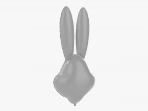Decoration Foil Balloon 14 Rabbit 3D Model
