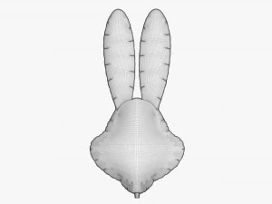 Decoration Foil Balloon 14 Rabbit 3D Model