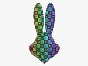 Decoration Foil Balloon 14 Rabbit 3D 模型