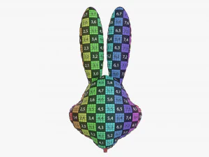 Decoration Foil Balloon 14 Rabbit 3D Model