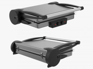 Electric Tabletop Grill Close 3D Model