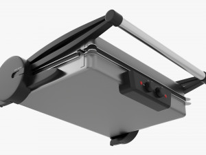 Electric Tabletop Grill Close 3D Model