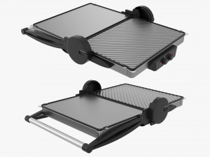 Electric Tabletop Grill Open 3D Model