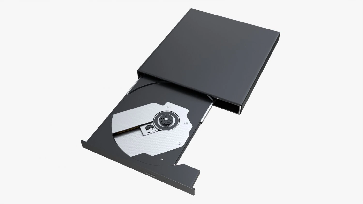 External Dvd Usb Drive 3D Model .c4d .max .obj .3ds .fbx .stl .blend 