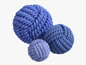 Fabric Balls Decoration Model 3D