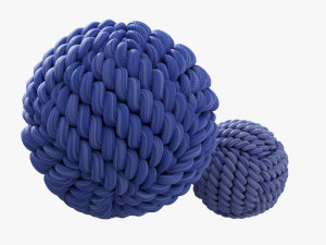 Fabric Balls Decoration 3D Model