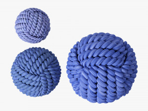 Fabric Balls Decoration 3D Model