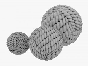 Fabric Balls Decoration 3D Model