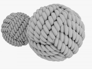 Fabric Balls Decoration 3D Model