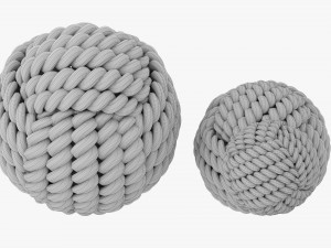 Fabric Balls Decoration 3D Model