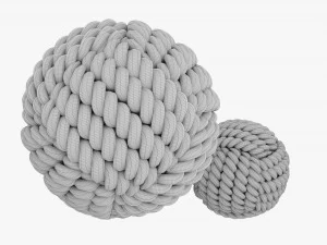 Fabric Balls Decoration 3D Model