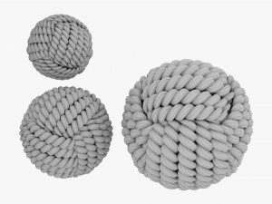 Fabric Balls Decoration 3D Model