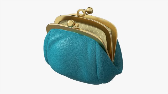 Female Coin Purse Open 3Dモデル .c4d .max .obj .3ds .fbx .stl .blend 