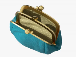 Female Coin Purse Open 3D Model