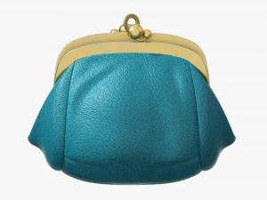 Female Coin Purse Open 3D Model