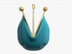Female Coin Purse Open 3Dモデル