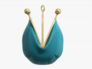 Female Coin Purse Open 3D Model