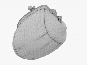 Female Coin Purse Open 3D Model