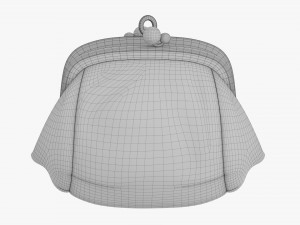 Female Coin Purse Open 3Dモデル