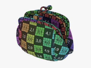 Female Coin Purse Open 3Dモデル