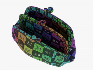 Female Coin Purse Open 3Dモデル