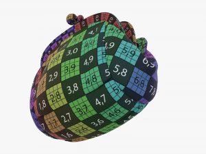 Female Coin Purse Open 3D Model