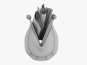 Female Purse With Banknotes 3D Model