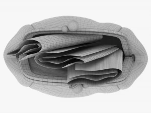 Female Purse With Banknotes 3D Model
