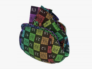 Female Purse With Banknotes Modello 3D