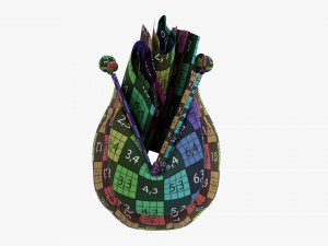 Female Purse With Banknotes Modello 3D