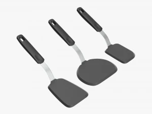 रसोई 3-स्पैटुला सेट 3D मॉडल