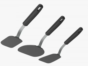 Kitchen 3-Spatula Set 3D Model