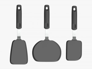 Kitchen 3-Spatula Set Modelo 3D