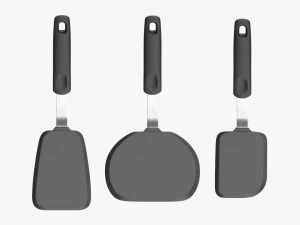 Kitchen 3-Spatula Set 3D Model
