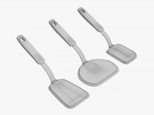 Kitchen 3-Spatula Set 3D Model